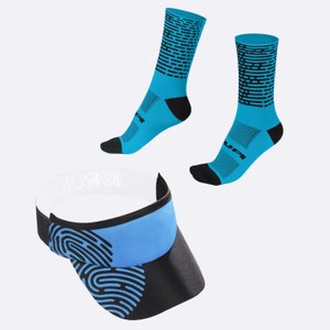 Kit Viseira HUPI Biometria Azul e Meia HUPI Biometria Azul