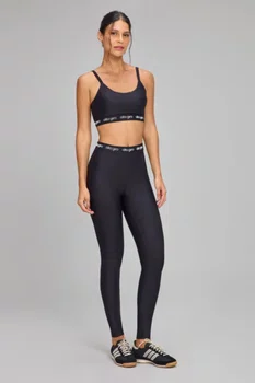 Legging Elástico Cós AG Listras Preto