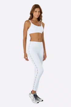 Legging Elástico Personalizado Alto Giro Feminina Branco