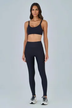Legging Elástico Personalizado Alto Giro Feminina Preta