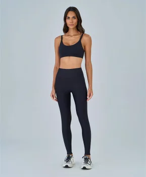 Legging Elástico Personalizado Alto Giro Feminina Preta