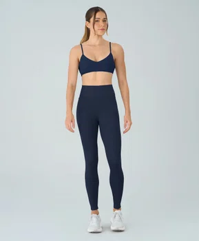 Legging Eterna com Bolso Alto Giro Feminina Azul