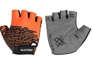 Luva Ciclismo HUPI Eco Dedo Curto Biometria Laranja Neon