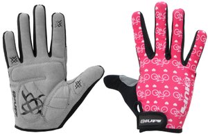 Luva Ciclismo HUPI Dedo Longo Love Bike Rosa