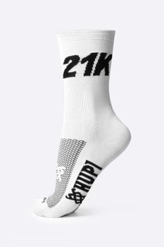 Meia Corrida HUPI 21K Branco - LT para pés menores 34-38