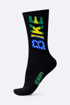 Meia HUPI Bike Brasil Preto