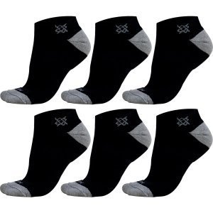 Meia HUPI Casual Soft Preto e Cinza - Kit 06 Pares Unissex