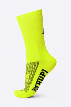 Meia HUPI Lisa Amarelo Neon - Tamanho Plus 42-46
