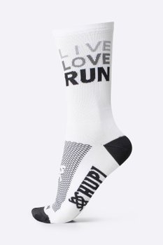 Meia HUPI Live Love Run Branca