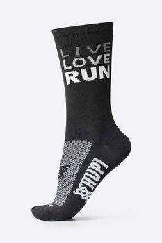Meia HUPI Live Love Run Preto - LT para pés menores 34-38