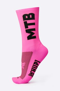 Meia HUPI MTB 2 Rosa - LT para pés menores 34-38