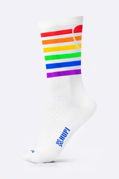 Meia HUPI Pride Heart Branco Pés Menores 34-38