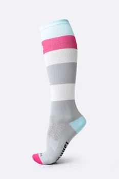 Meia HUPI Quadra Cinza Listras Longa