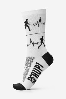 Meia HUPI Run Beats Branco - LT para pés menores 34-38