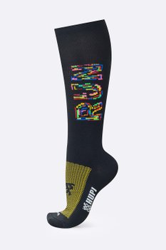 Meia HUPI Run Colors Preta Longa