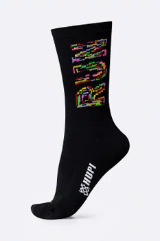 Meia HUPI Run Colors Preto - LT Para Pés Menores