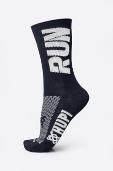 Meia HUPI Run Preto e Branco - Tamanho Plus 42-46