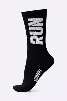 Meia HUPI Run Preto e Branco - Tamanho Plus 42-46