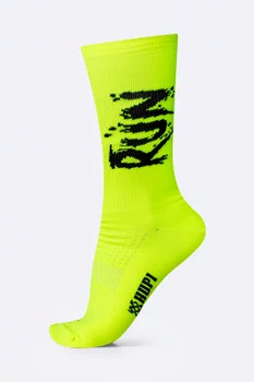 Meia HUPI Run Splash Amarelo Neon