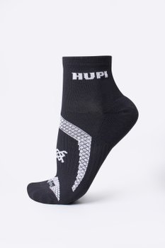Meia HUPI Running Pro Prime Preto e Branco - Tamanho Plus 42-46