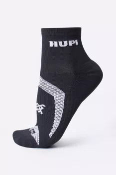 Meia HUPI Running Pro Prime Preto e Branco - Tamanho Plus 42-46