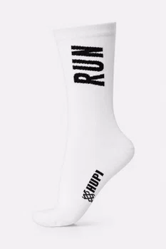 Meia HUPI Sport Run Branco e Preto