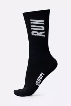 Meia HUPI Sport Run Preto e Branco