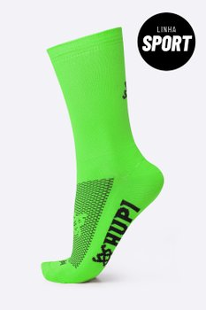 Meia HUPI Sport Verde Neon Liso