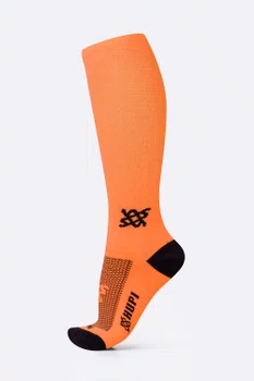Meia Longa HUPI Lisa Laranja Neon
