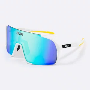 Óculos de Sol  HUPI Andez Branco/Amarelo - Lente Amarelo Espelhado