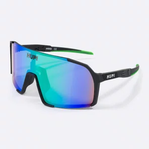Óculos de Sol  HUPI Andez Preto/Verde - Lente Verde Espelhado