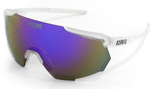 Óculos de Sol HUPI Aspen Armação Cristal Lente Roxo Espelhado Óculos de Sol HUPI Aspen Armação Cristal Lente Roxo Espelhado