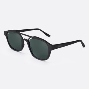 Óculos de Sol HUPI Berlin Preto Fosco com Lente Verde