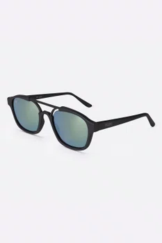 Óculos de Sol HUPI Berlin Preto Fosco Lente Verde Espelhada