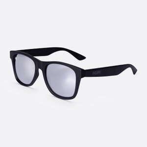 Óculos de Sol HUPI Brile Preto Fosco Lente Prata