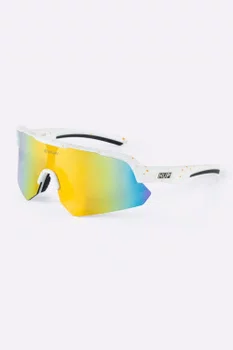 Óculos de Sol HUPI Core Branco Lente Dourado Espelhado