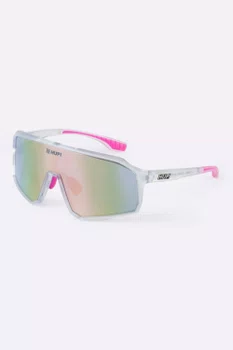 Óculos de Sol HUPI Edge Cristal Rosa Lente Rosa Espelhado