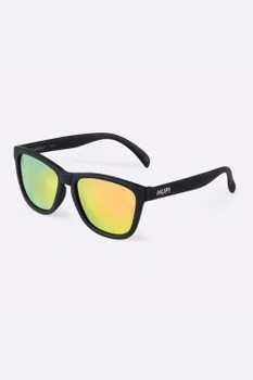 Óculos de Sol HUPI Guaru Preto Lente Dourado Espelhado