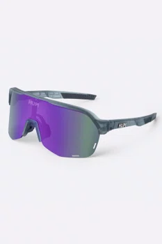Óculos de Sol HUPI Huez Cinza - Lente Roxo Espelhado