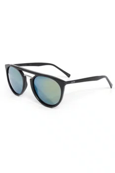 Óculos de Sol HUPI Ibiza Preto Brilho - Lente Verde Espelhada