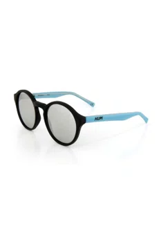 Óculos de Sol HUPI Kona Armação Preto e Azul Lente Prata