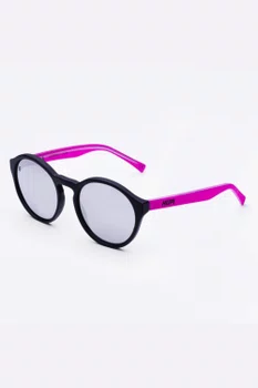 Óculos de Sol HUPI Kona Preto Pink Lente Prata