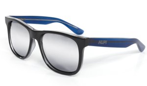 Óculos de Sol HUPI Naja Infantil Preto Cristal/Azul Cristal - Lente Espelhada