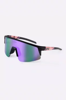 Óculos de Sol HUPI Sprint Preto e Roxo Lente Roxo Espelhado