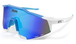 Óculos de Sol  HUPI Stelvio Branco/Azul - Lente Azul Espelhado