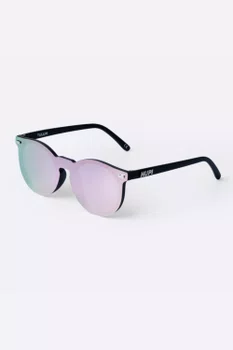 Óculos de Sol HUPI Tulum Preto - Lente Rosa Espelhado 2.0