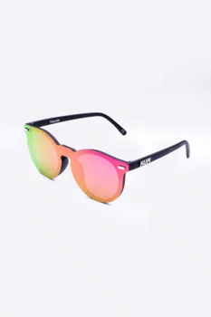 Óculos de Sol HUPI Tulum Preto - Lente Rosa Espelhado