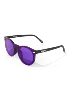 Óculos de Sol HUPI Tulum Preto - Lente Roxo Espelhado
