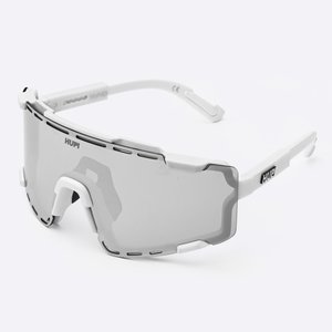 Óculos de Sol HUPI Vapor Branco - Lente Cinza Espelhado