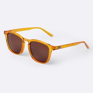Óculos de Sol HUPI Shine Transparente Laranja - Lente Marrom